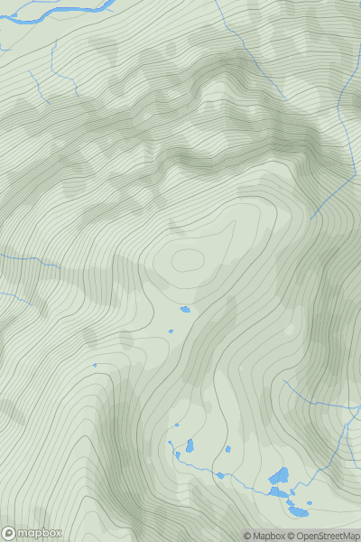 Thumbnail image for Aonach Dubh [Loch Linnhe to Loch Etive] showing contour plot for surrounding peak